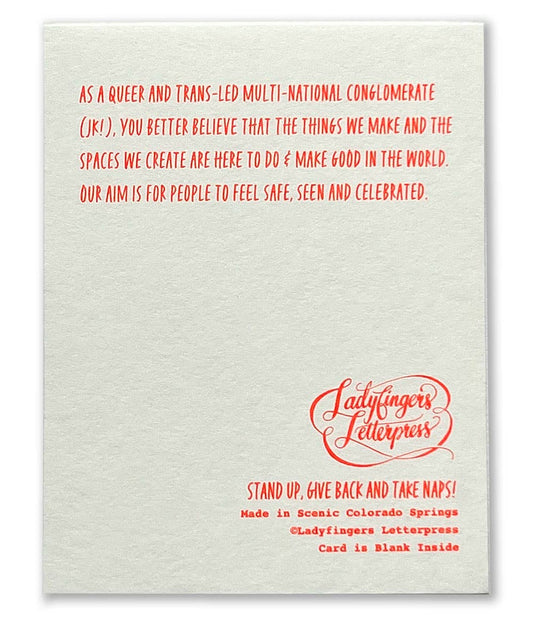 Our Love is a Powerwasher Card