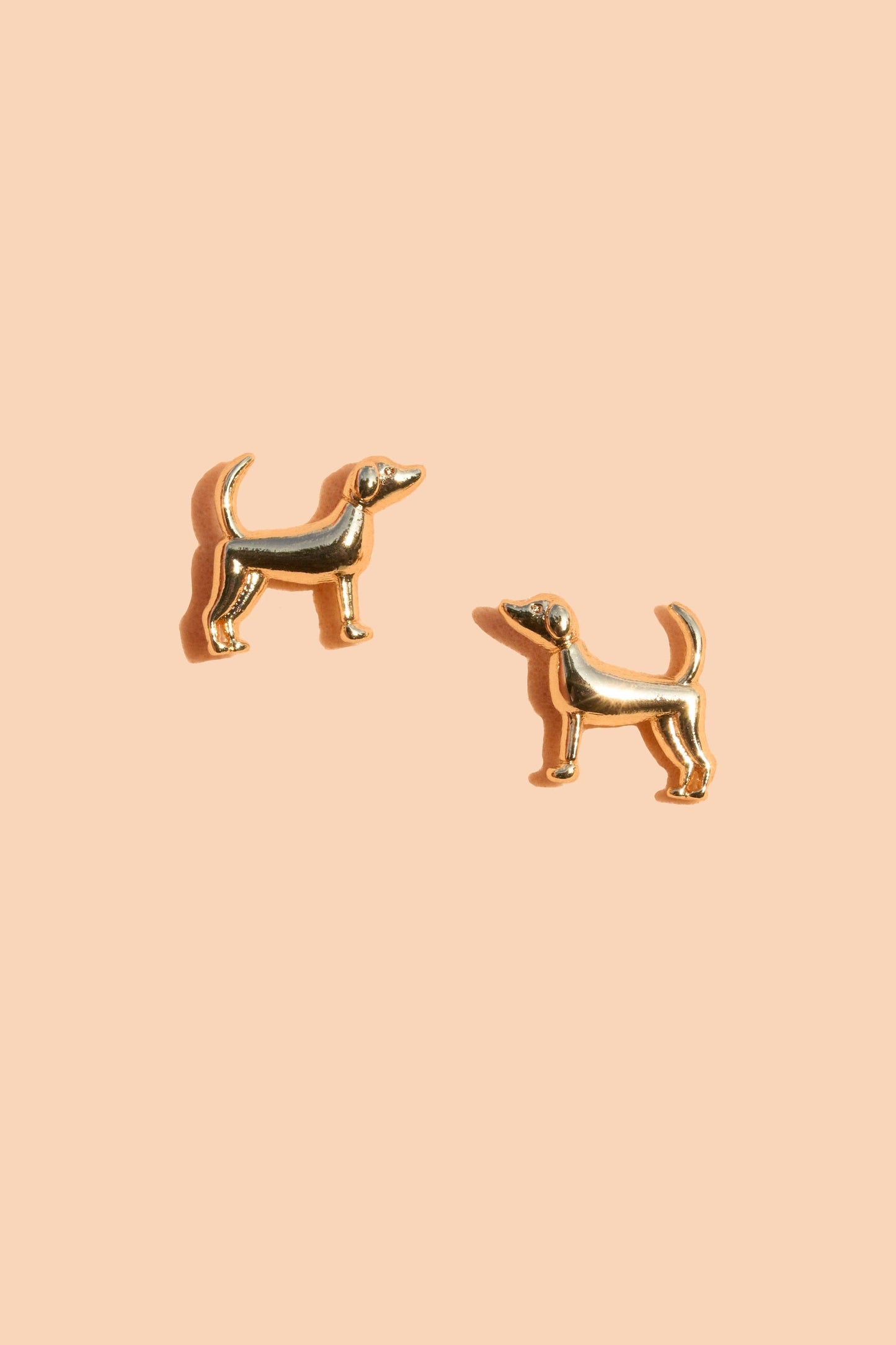 Fortune Dog Studs - 18K Gold Plated