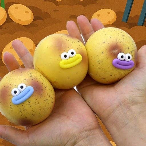 Potato Mochi Squishy (Medium) - Soft & Stretchy Stress Relief