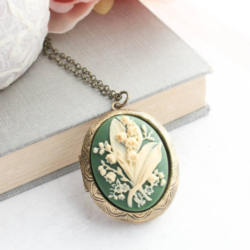 Lily of the Valley Locket - Green - Front & Company: Gift Store