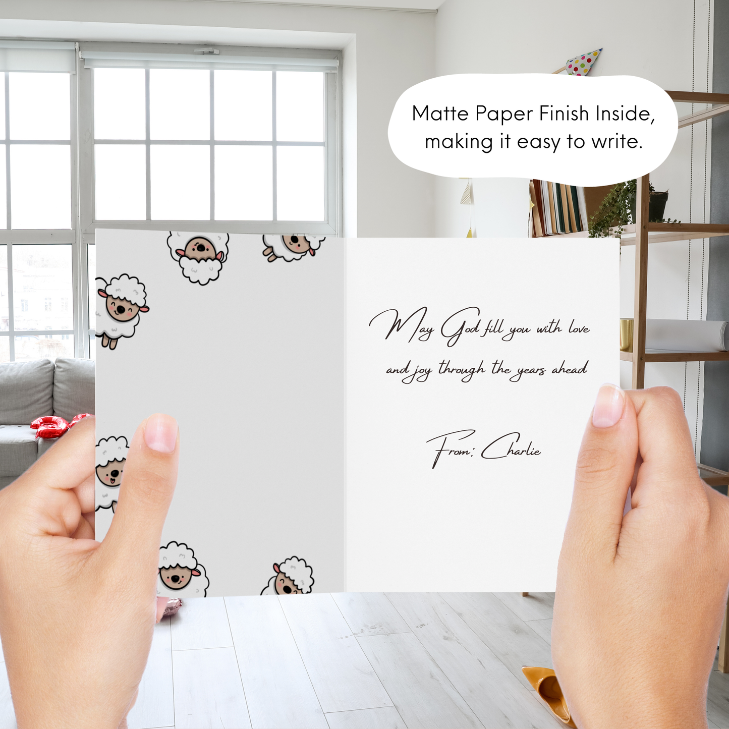 Cute Religious Bible Quote Greeting Card (A child of god)