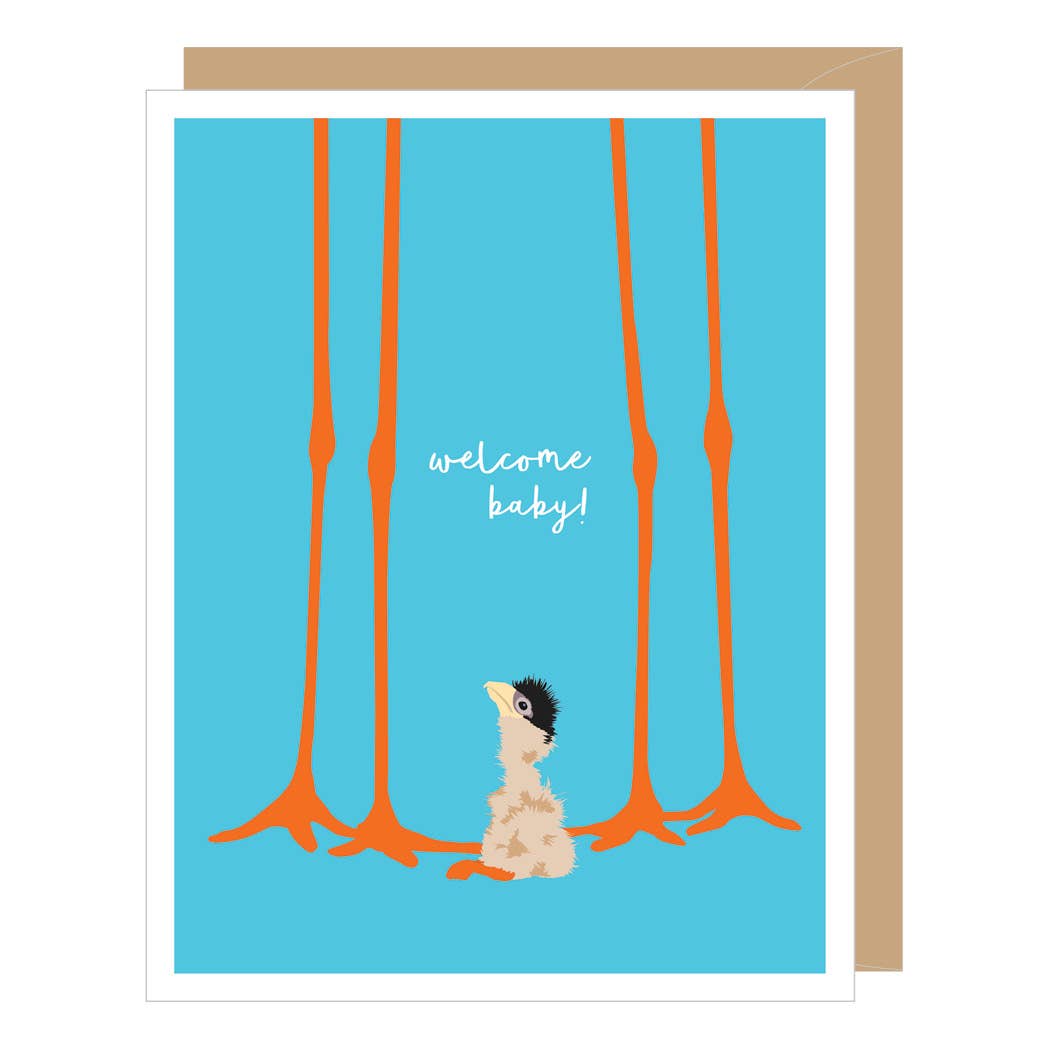 Stork Chick New Baby Card