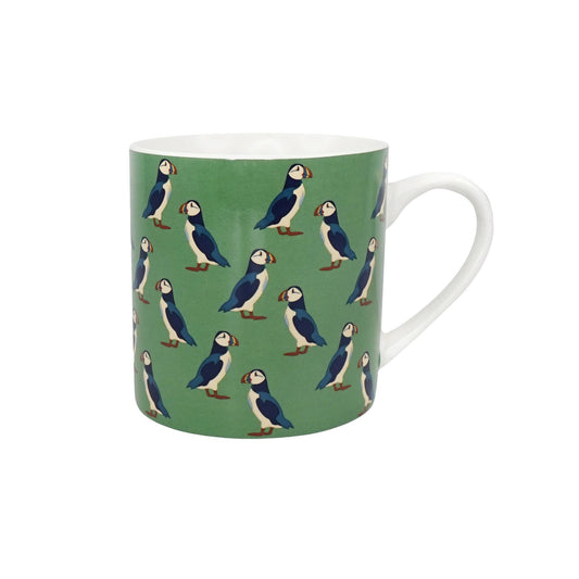 Ceramic Mug Puffins Repeat Pattern