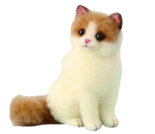 DIY Ragdoll Cat Needle Felting Kit - Japanese Wool Craft