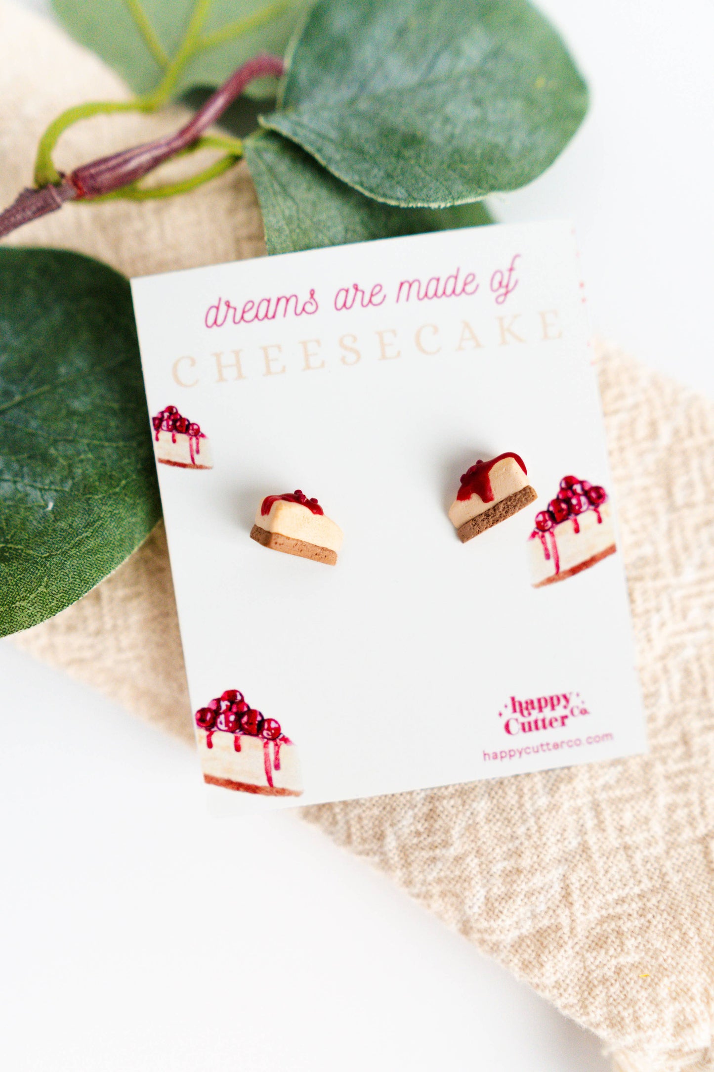 Cheesecake Stud Earrings | Foodie Gift | Dessert Gift