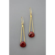 Load image into Gallery viewer, FERE67 Carnelian drop earrings
