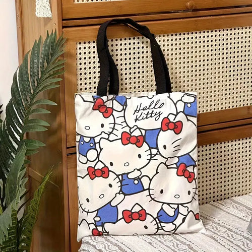 Hello Kitty Canvas Tote/Lunch Bag Assorted - Front & Company: Gift Store