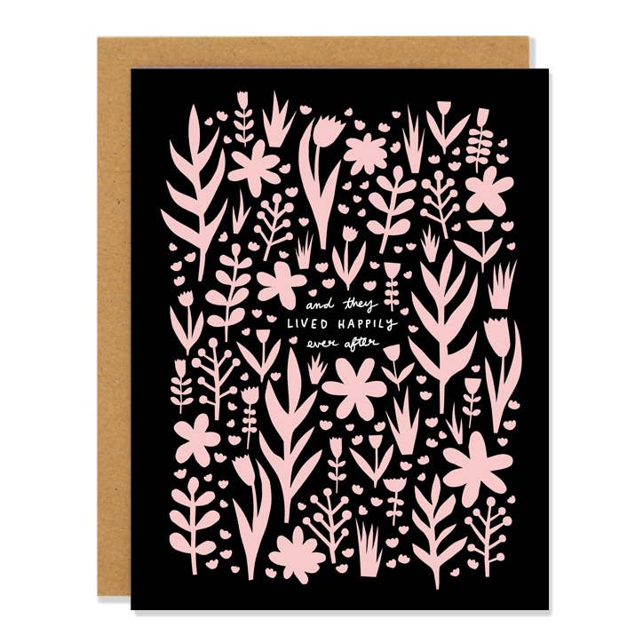 Pink Wedding Flowers - Greeting Card