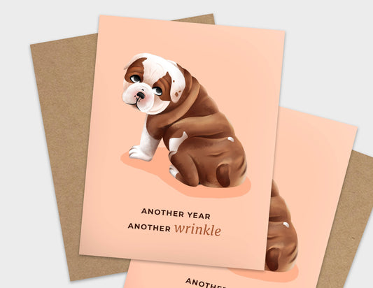 Another Year, Another Wrinkle Pun Birthday Card
