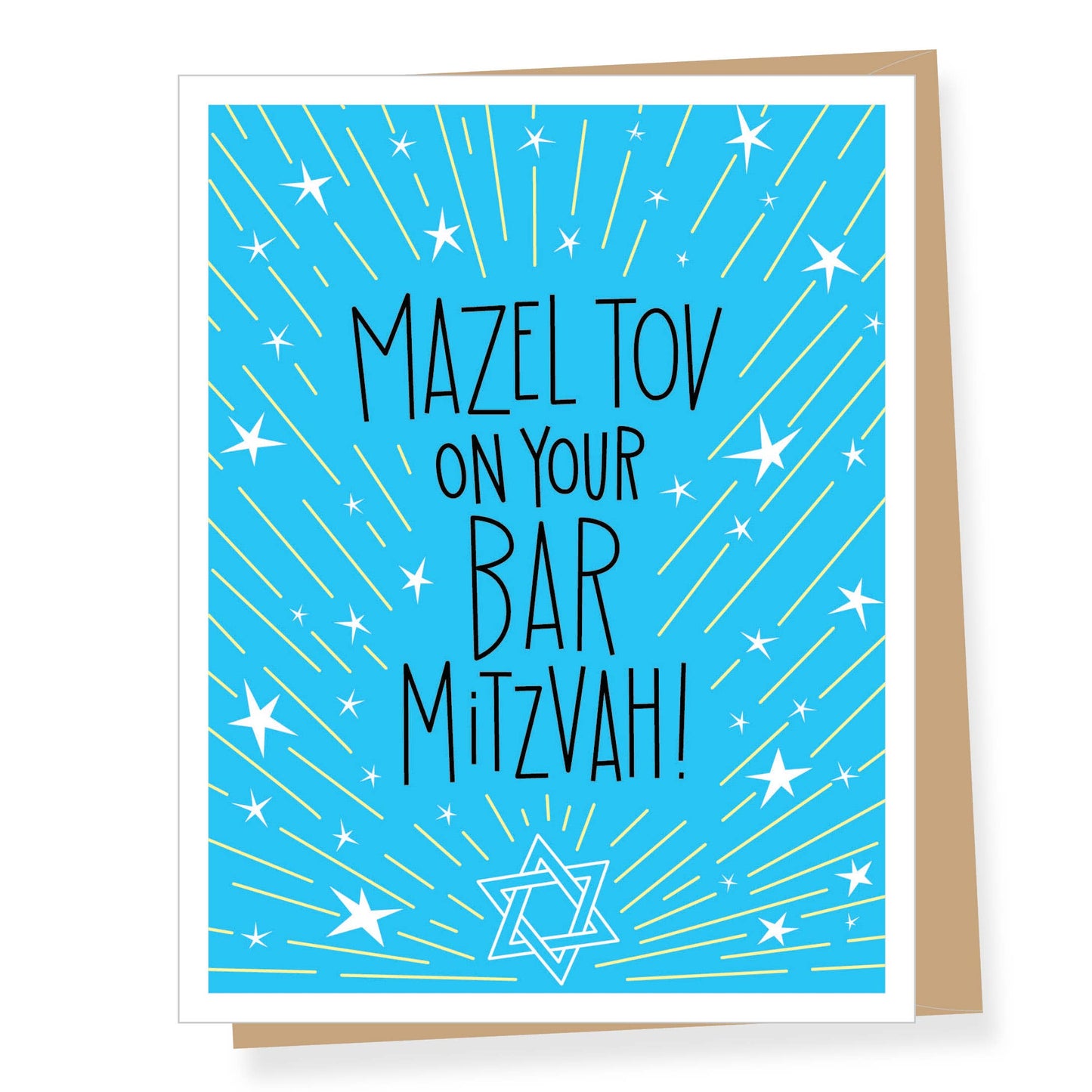Bar Mitzvah Stars, Mazel Tov Greeting Card