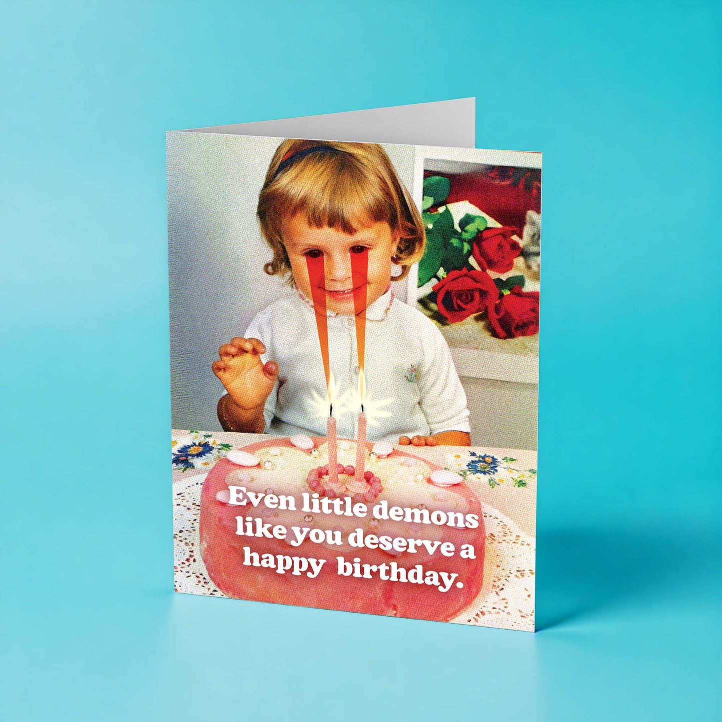 Funny Birthday Card - LITTLE DEMONS - Vintage Sassy Humor