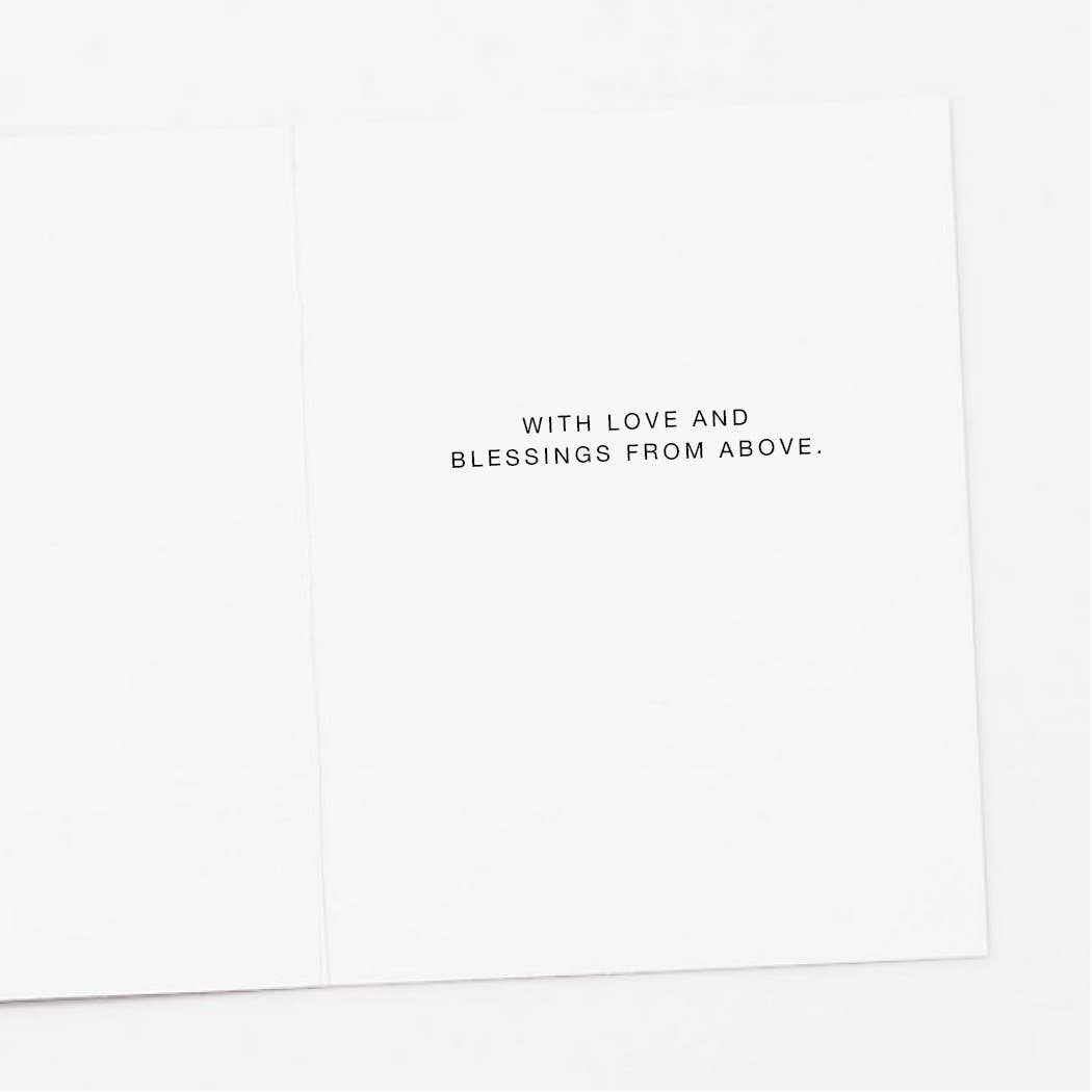 Floral Cross Baby Christening/Baptism Card