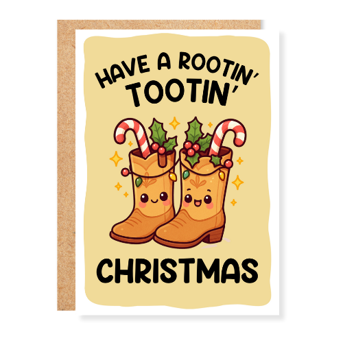 Have a Rootin' Tootin' Christmas Country Greeting Card