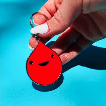 Blood Enamel Keychain - All You Bleed Is Blood