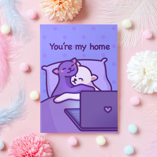 You're My Home | Cute Cat Anniversary Card