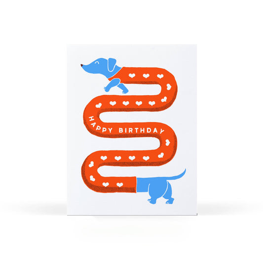 Wiener Dog Birthday Card