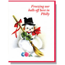 Load image into Gallery viewer, Custom Freezing Balls Holiday Card
