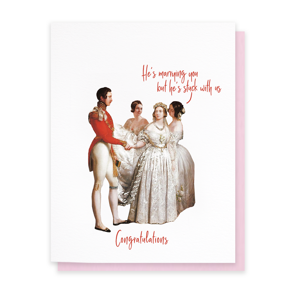 Stuck With Us, Funny Engagement & Wedding Greeting Card