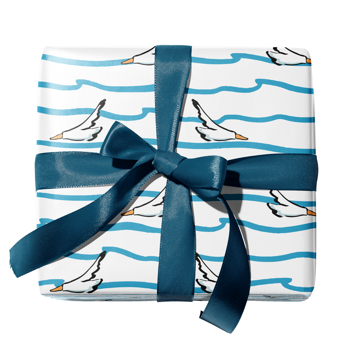Seagulls and Waves Gift Wrap Double-Sided
