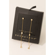 Load image into Gallery viewer, Secret Box Gold Dipped Chain Dangle Earrings
