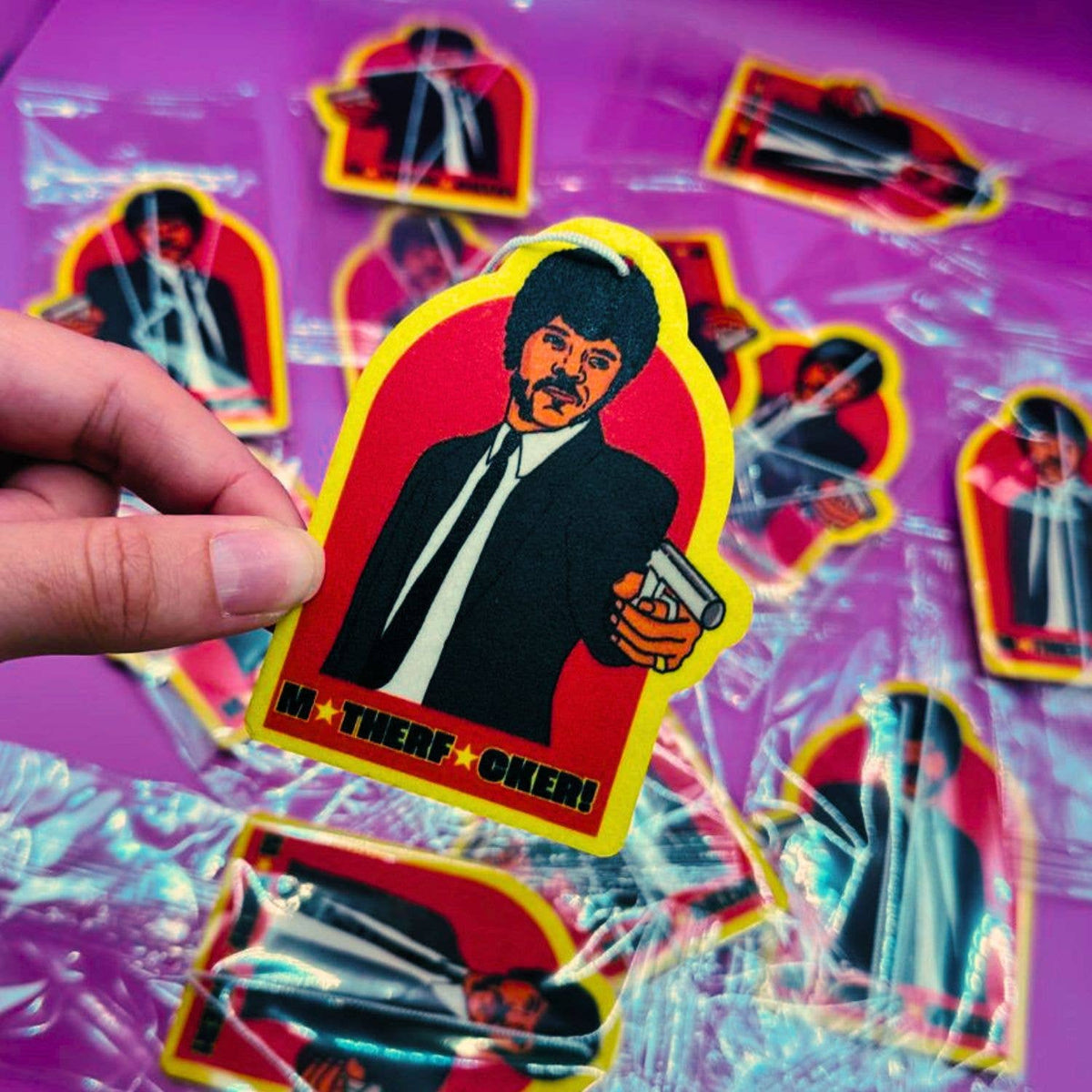 M*therf*cker! Funny 90s Action Movie Car Air Freshener