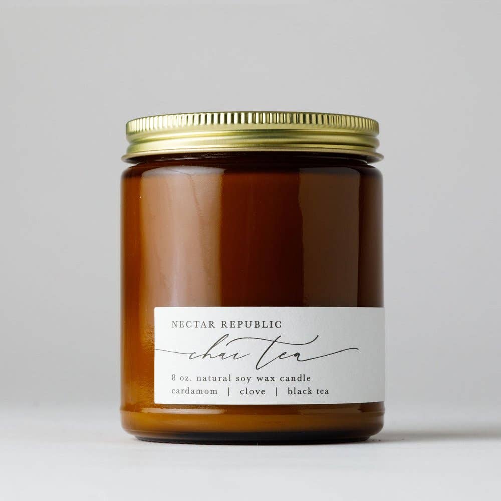 Chai Tea : Tin Soy Candle (  fall winter cozy )