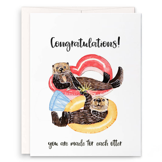 Otter Engagement Party - Funny Wedding Card