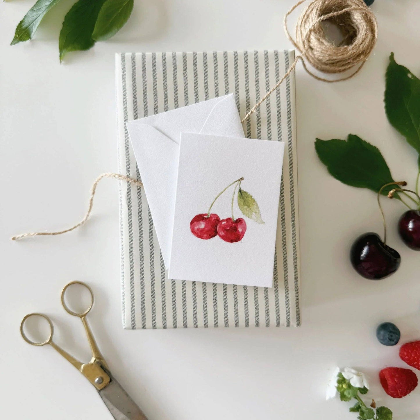 Cherry mini enclosure notecard