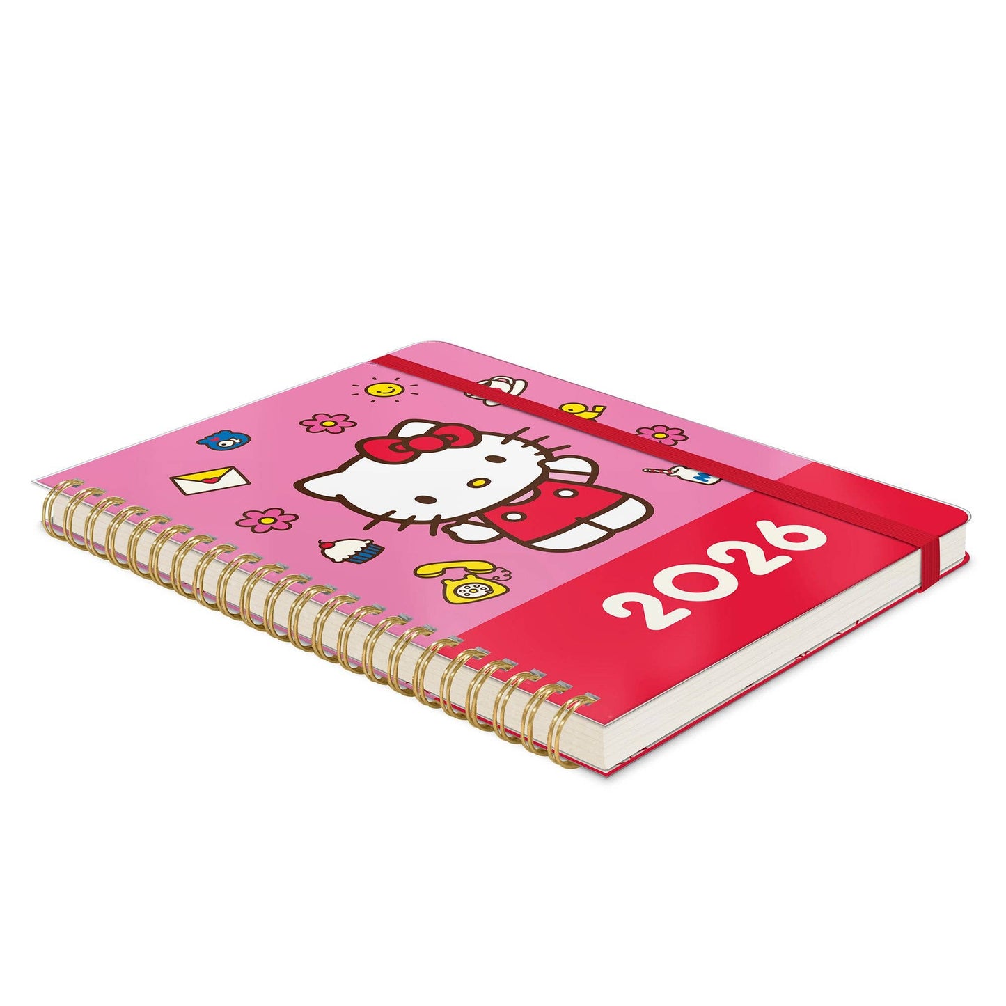 2026 Hello Kitty Playful Pink Deluxe Compact Flexi Planner