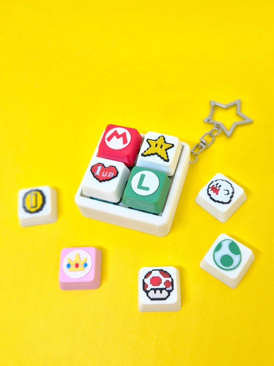 Mario Keycap Clicker Keychain