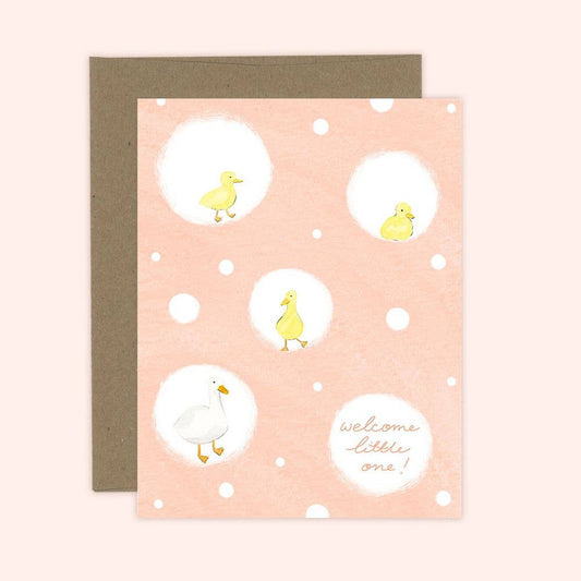 Baby Ducklings - Welcome Little One Greeting Card | New  Mom Baby Card