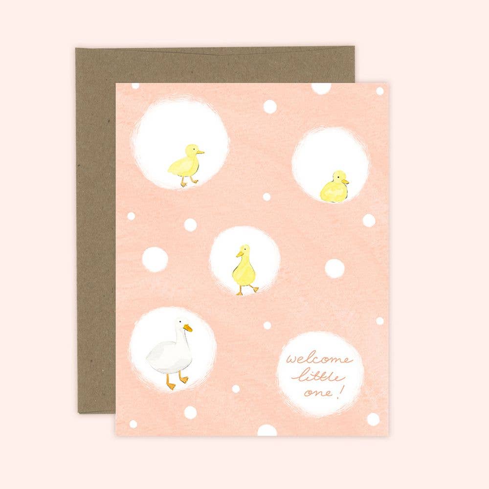 Baby Ducklings - Welcome Little One Greeting Card | New  Mom Baby Card