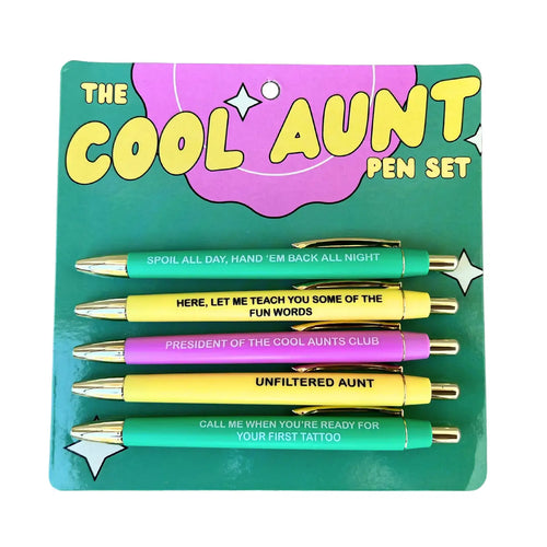 Cool Aunt Pen Set (funny, gift, family) - Front & Company: Gift Store