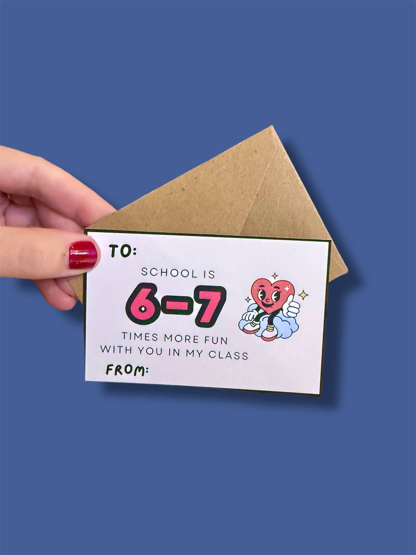 6-7 Six Seven Mini Valentine Cards | School Class | Trending