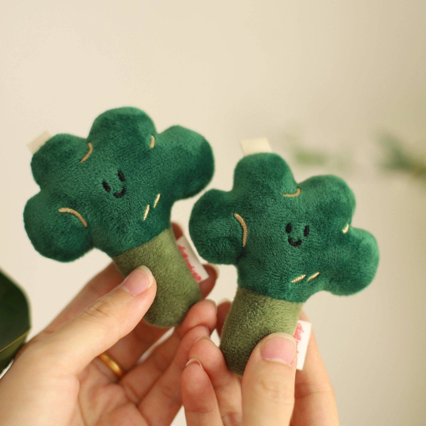 Daily White |  Broccoli Plush Bag Charm