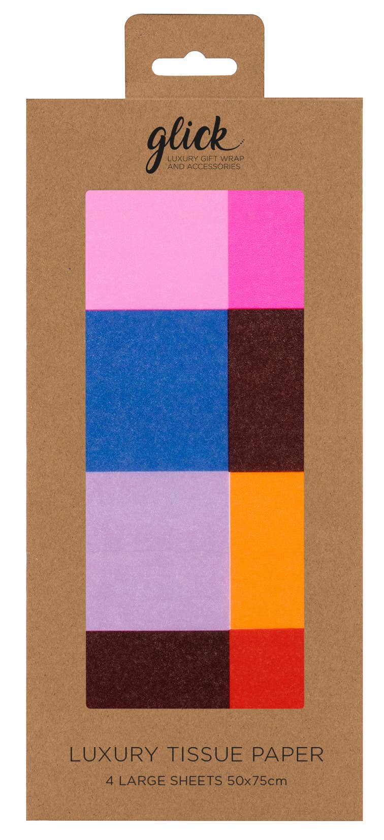 TISSUE PS COLOUR HUB CHECK (4 SHEETS)