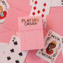 Load image into Gallery viewer, Pink Library Card Deck Of Playing Cards
