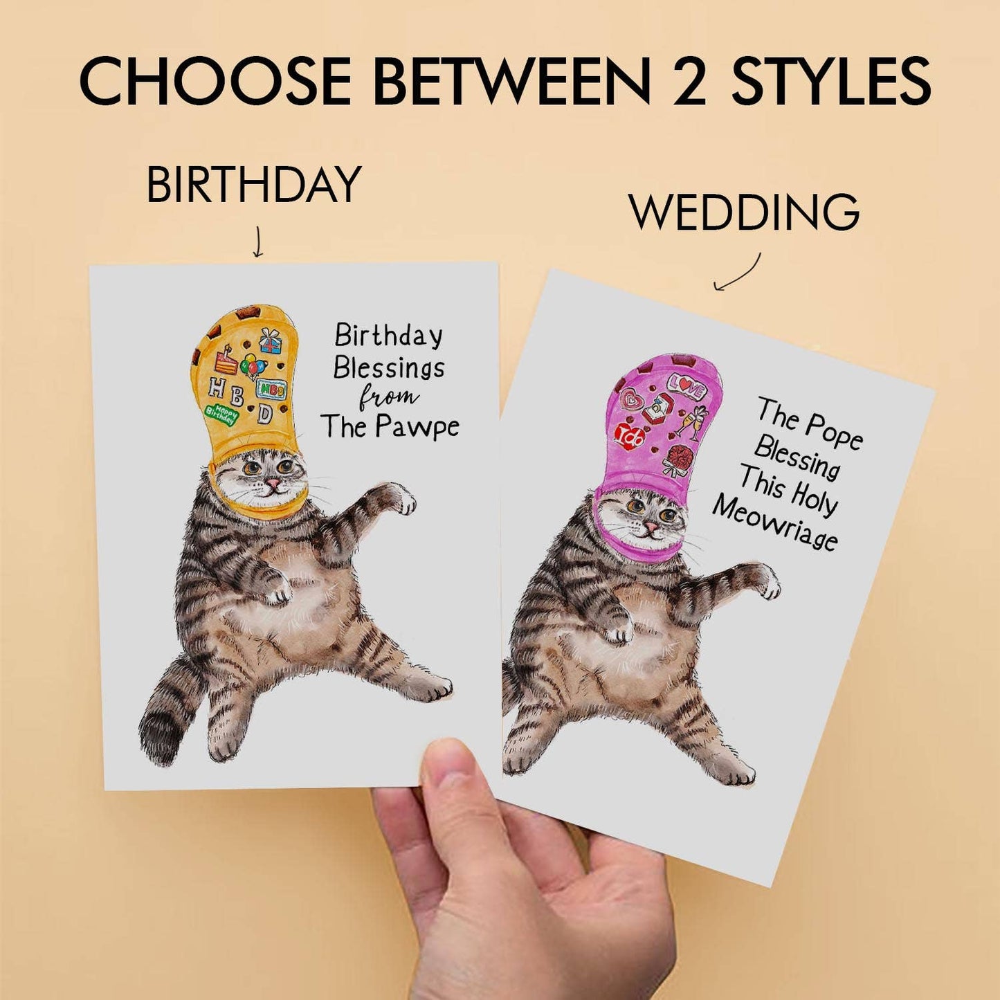 Pope Blessing Marriage - Funny Wedding Card