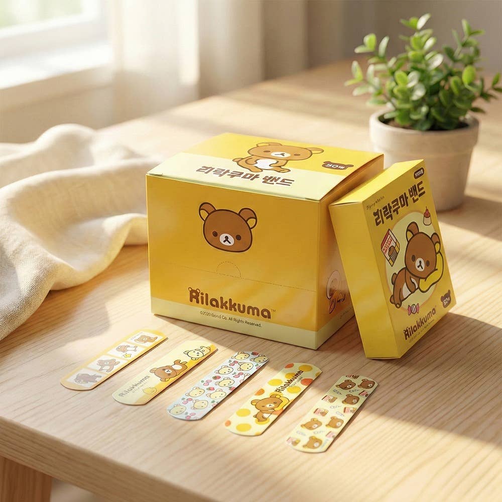 Rilakkuma Cute Characters Bandages – 50pcs Value Box