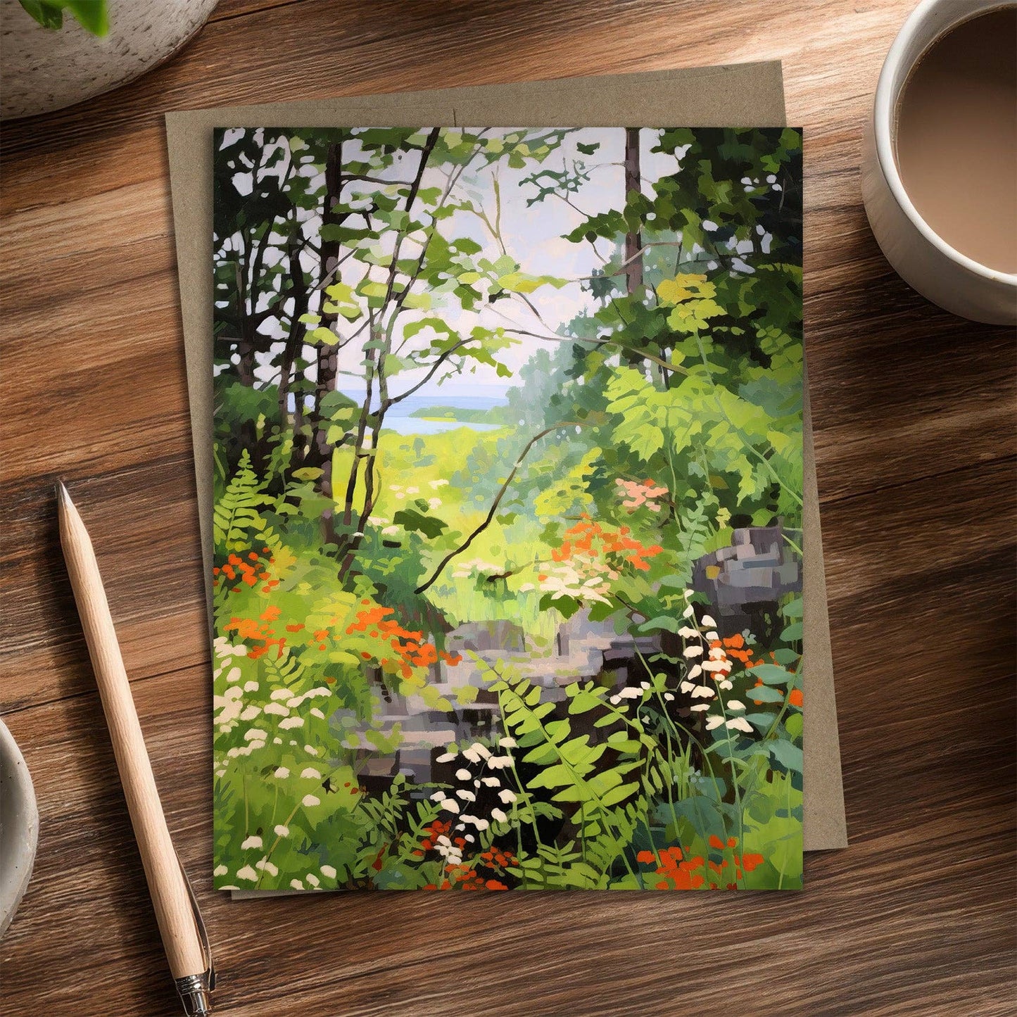 Into the Forest Clearing Notecard