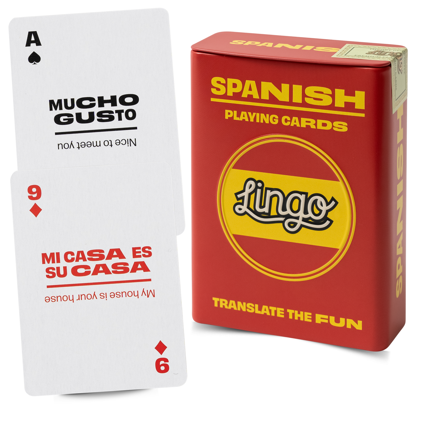 Spanish Travel Playing Cards in Tin Travel Case