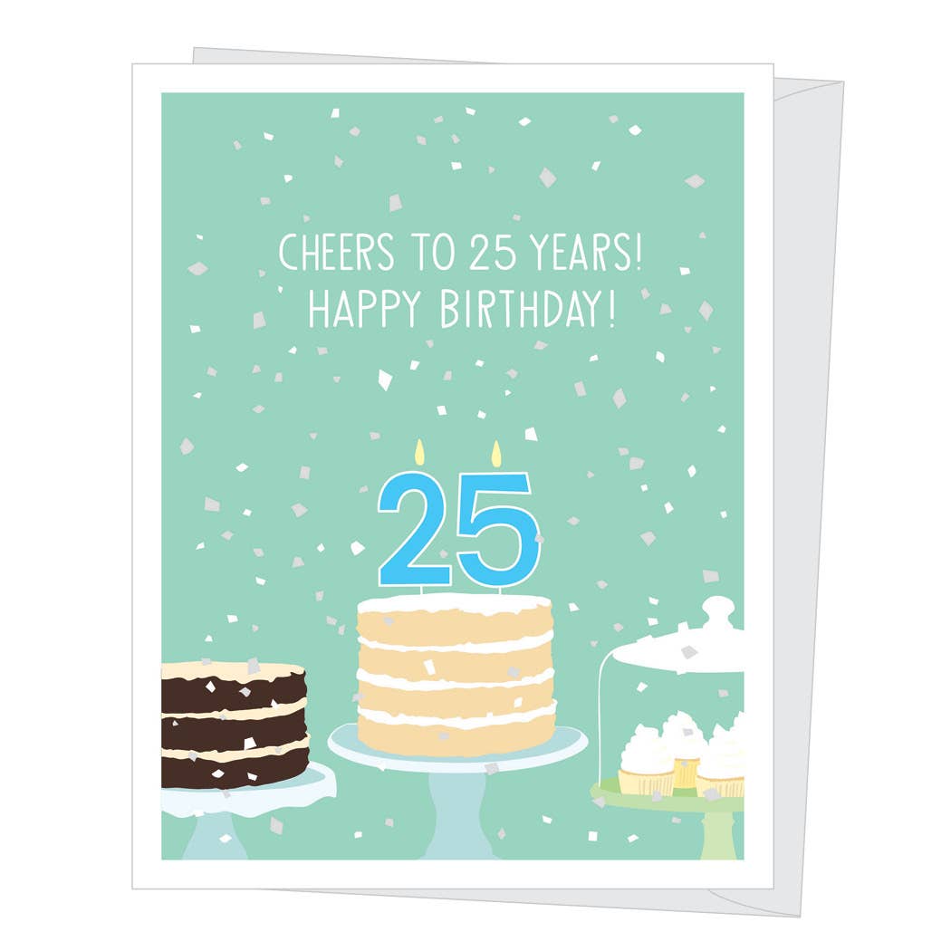 Number 25 Twenty Fifth Birthday Card