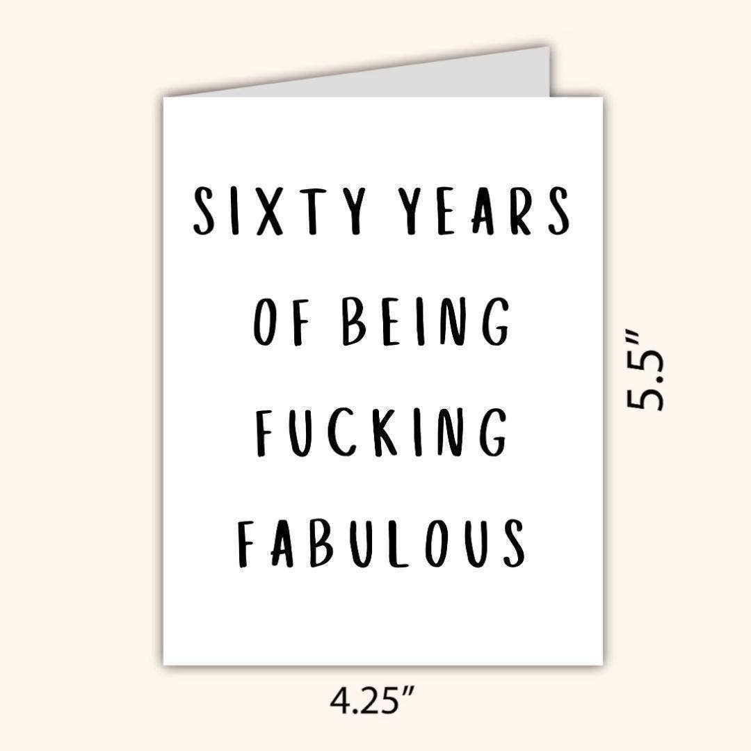 Funny 60th Birthday Card: Rude Milestone Gift
