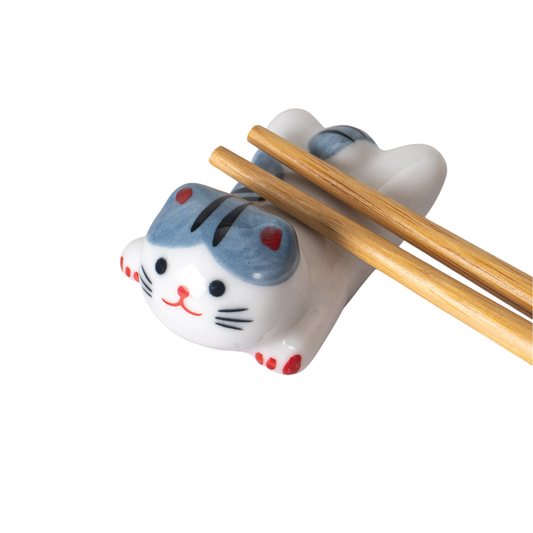 Cat Chopsticks Rest 2"L Gray