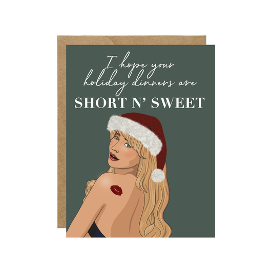 Short N Sweet Holiday Dinners Pop Culture Christmas Card