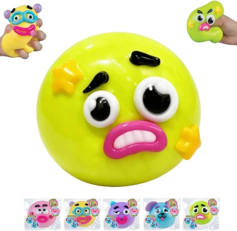 Squishy Faces - Funny Emoji-Style Stress Ball Squishies