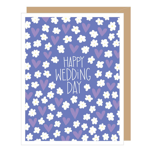 Hearts and Flowers Wedding Day Card - Front & Company: Gift Store