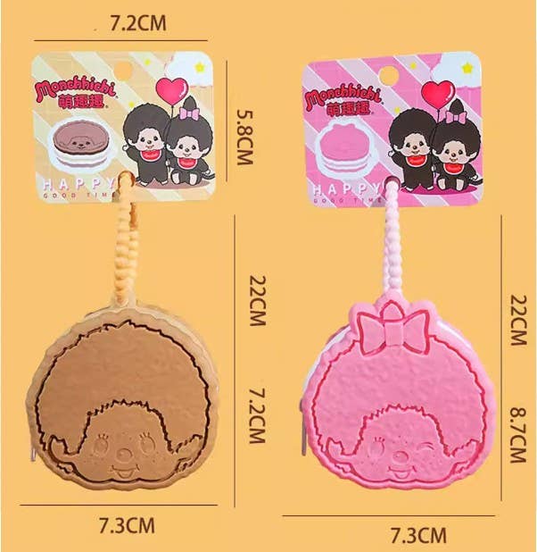 Monchhichi Cookie Mini Pouch Keychain – Cute Coin & AirPods Case