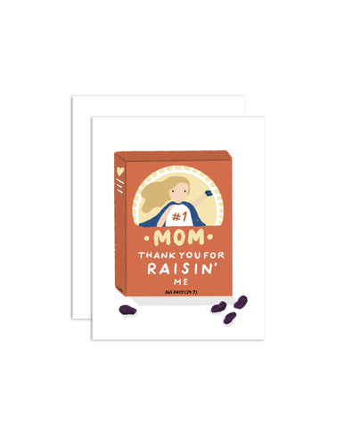 Thank You for Raisin' Me, Mom - Mother's Day Greeting Card - Front & Company: Gift Store