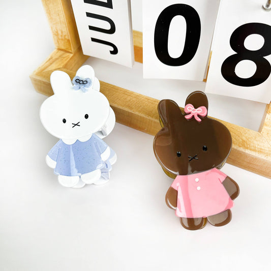 Cartoon cute acetate bunny hair claw clip
